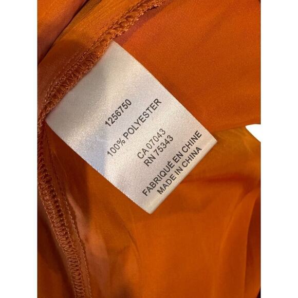 Joie Womens Orange V-Neck Long Sleeve Blouse With Shirred Cuffs & Hem Size S - Picture 4 of 10